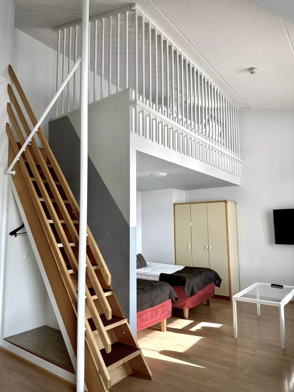 Loft rooms with two separate beds